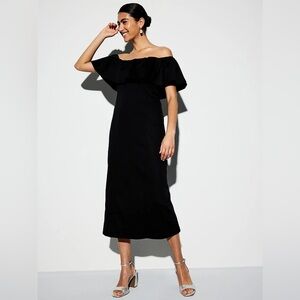 NWT - The Occasion by Old Navy Ruffle Midi Dress - Small Petite